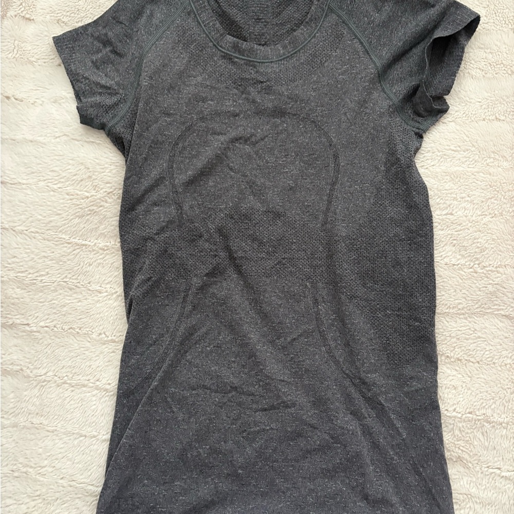 lululemon Dark Gray Short Sleeve swiftly shirt